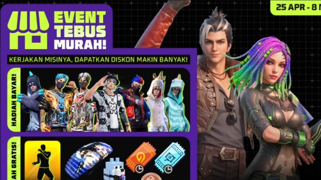 20 Kode Redeem FF 24 April 2026: Klaim Pagi Ini, Diskon Tebus Murah 90 Persen Borong Bundle Dino