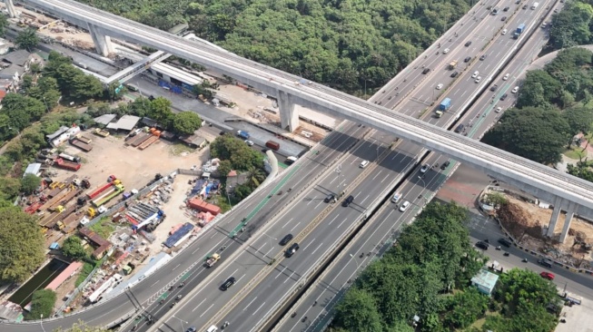 Proyek pembangunan LRT Jakarta. (Dok: Waskita Karya)
