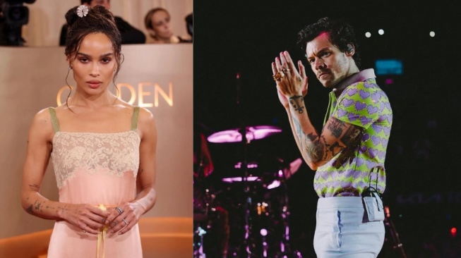 Kepergok Pakai Cincin Berlian di Jari Manis, Harry Styles dan Zoe Kravitz Fix Tunangan