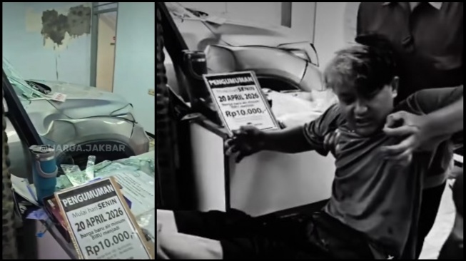 Lansia 71 Tahun Gagal Putar Balik, Honda HRV Tabrak Pejalan Kaki hingga Depot Air di Jakbar!