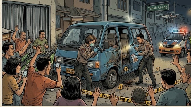 Cekcok Rebutan Lapak Mangkal, Sopir Angkot di Tanah Abang Bakar Teman Sendiri Hidup-hidup