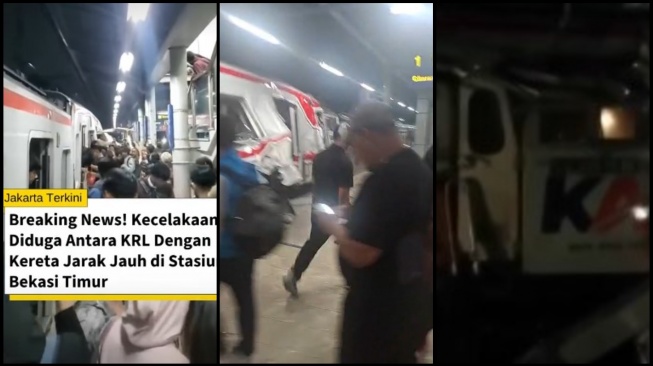 Tabrakan Hebat di Stasiun Bekasi Timur: KRL vs Argo Bromo Anggrek, Jeritan Penumpang Pecah!