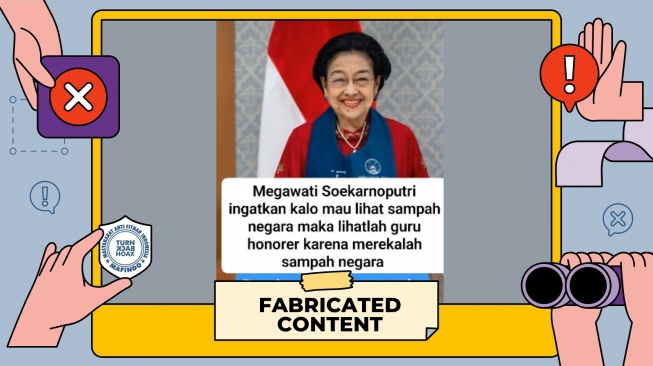 cek fakta Megawati sebut guru adalah sampah