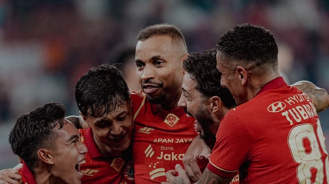 Persija Jakarta menghajar Persis Solo 4-0 di GBK. Mauricio Souza puas dengan performa Macan Kemayoran yang tampil dominan dan efektif. [Dok. IG Persija Jakarta]