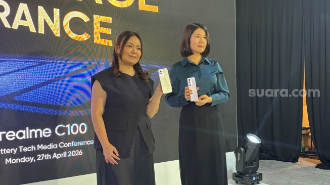 realme C100 Series, Jakarta, Senin (27/4/2026). [Suara.com/Agnes]