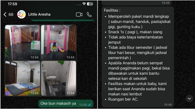 Janji manis Daycare Little Aresha (Dok. Shevinna Putti/ Suara.com)