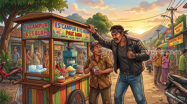 Awalnya Minta Rp15 Ribu, Pedagang Es Campur di Depan PN Kudus Diperas Rp20 Juta Gara-gara Viral