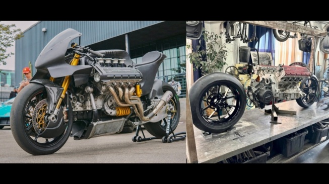 GILA! Mesin Ferrari F355 Dipasang ke Motor, Tenaganya 375 HP Brutal!