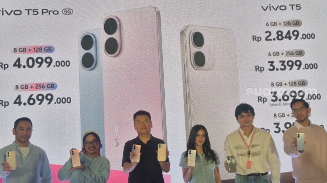 Peluncuran vivo T5 Series di Jakarta, Rabu (30/4/2026). [Suara.com/Dythia]
