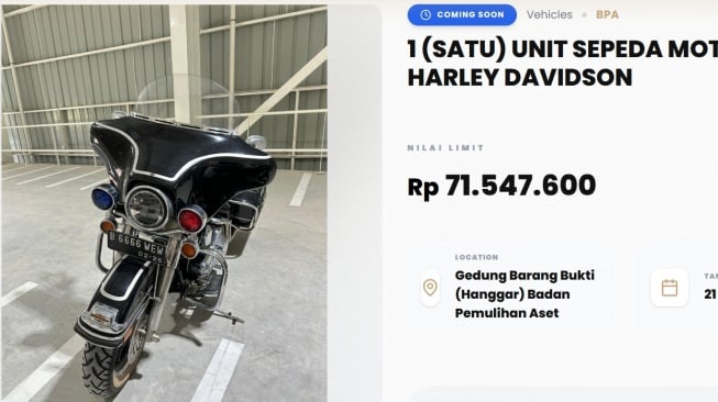 Moge Harley-Davidson yang siap dilelang Kejagung dengan harga super miring (BPA Fair)