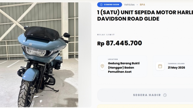 Moge Harley-Davidson yang siap dilelang Kejagung dengan harga super miring (BPA Fair)
