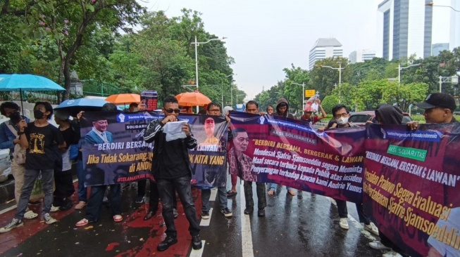 Peringati 40 Hari Kasus Andrie Yunus, Massa Desak Prabowo Evaluasi Menhan Sjafrie Sjamsoeddin