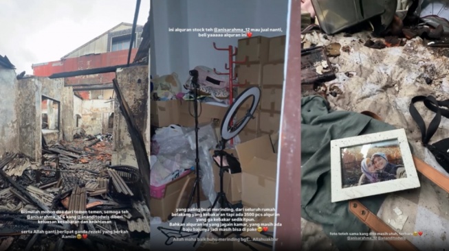 kebakaran rumah anisa rahma (Instagram)