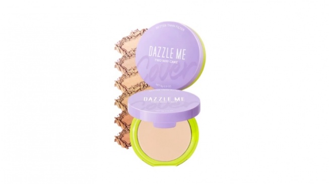 DAZZLE ME Better Than Filter Double Kill Two Way Cake Pressed Powder Matte (Shopee)