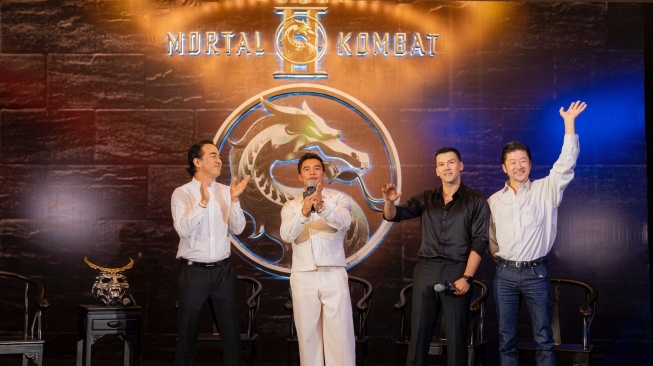Para bintang Mortal Kombat II menggelar Global Tour di kawasan Setiabudi, Jakarta Selatan, pada Minggu, 3 Mei 2026. [doc. Warner Bros. Pictures]