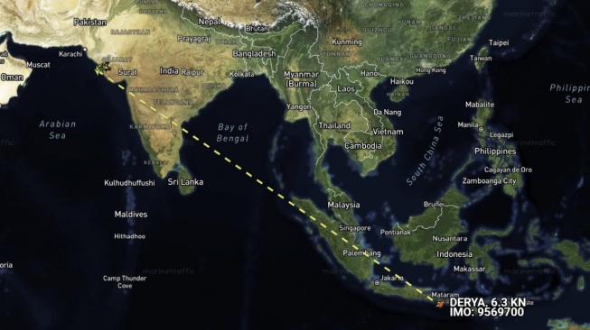 Kapal Tanker Iran Masuk Wilayah Indonesia Menuju Kepri, Lolos dari Militer AS!