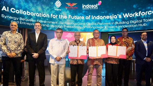 Kemnaker Tandatangani MoU dengan Wadhwani dan Indosat: Perkuat Ekosistem Ketenagakerjaan Nasional