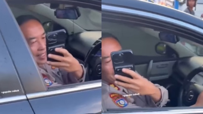 Aksi Oknum Polisi Merokok Sambil Nyetir Viral, Ditegur Malah Ngeyel