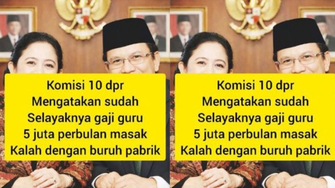 Hoaks gaji guru Rp5 juta per bulan. [Ist]