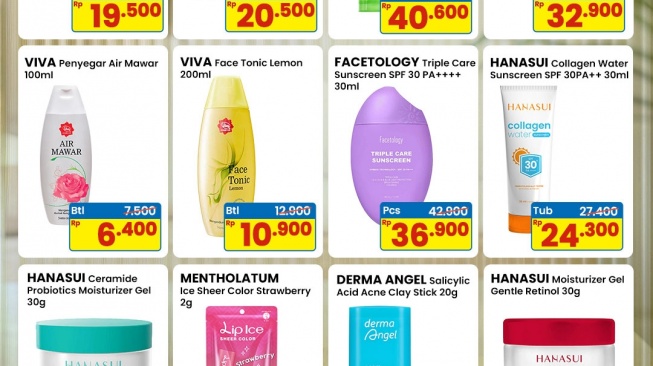 12 Promo Skincare Indomaret, Diskon Besar Harga Mulai Rp6 Ribuan