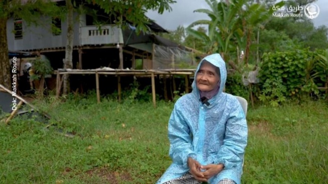 Jumaria, warga Kecamatan Tanralili, Kabupaten Maros, Sulsel, menjadi ikon global perjalanan ibadah haji Indonesia tahun 2026 [SuaraSulsel.id/Istimewa]