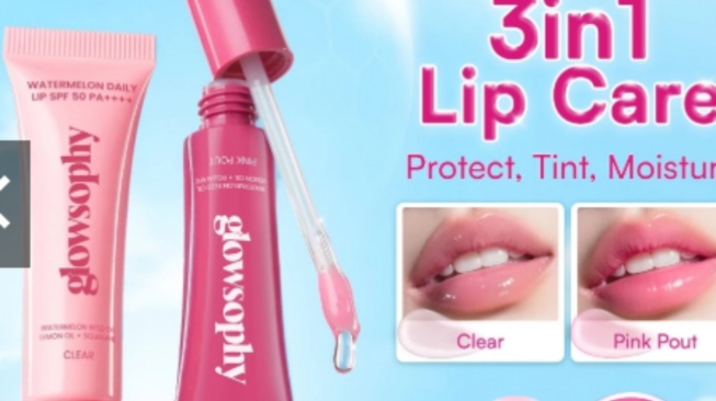  Glowsophy Watermelon Daily Lip Balm SPF 50 PA++++. [Shopee]
