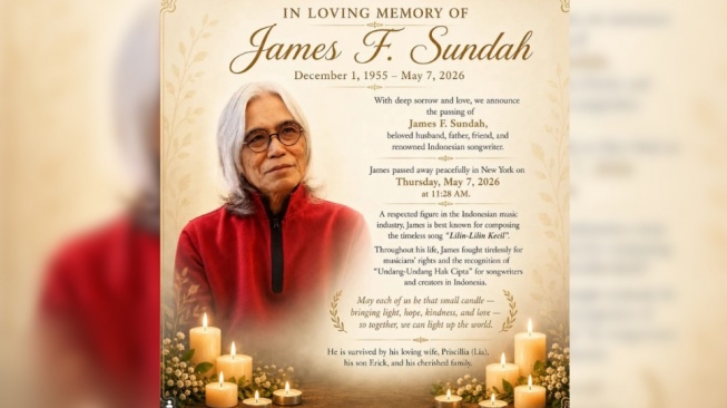 Selamat Jalan Legenda, James F. Sundah Pencipta Lagu Lilin Lilin Kecil Meninggal di New York