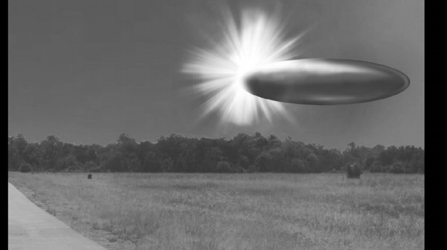 Dokumen rahasia mengenai objek misterius atau UFO. File merekam penampakan objek logam misterius yang tiba-tiba menghilang pada 2023. (Departemen Perang AS)