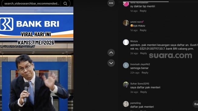 Viral Wajah Menkeu Purbaya Diedit Pakai AI untuk Penipuan, Klaim Bagi-bagi Dana Hibah BRI