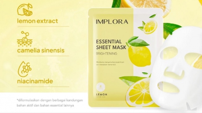 Implora Essential Sheet Mask Lemon (Shopee)