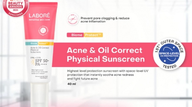LABOR&Eacute; Acne Oil Correct Physical Sunscreen SPF50 PA (Shopee)