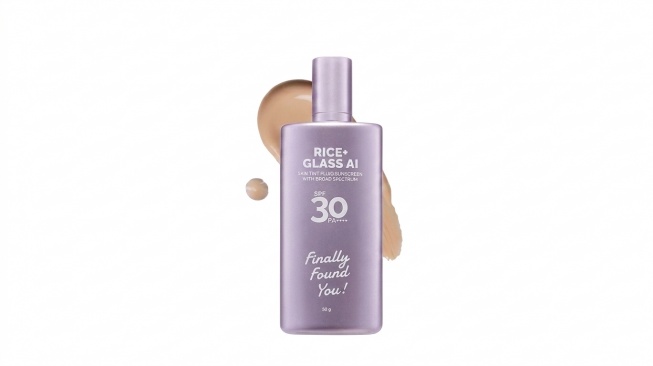 Finally Found You! RICE+ Glass AI Skin Tint Fluid Sunscreen SPF 30 PA++++