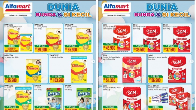Promo susu di Alfamart (Instagram)
