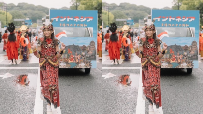 Hasil karya desainer cilik Tiara Annisa secara khusus diundang menghadiri Hiroshima Flower Festival 2026. (Istimewa)