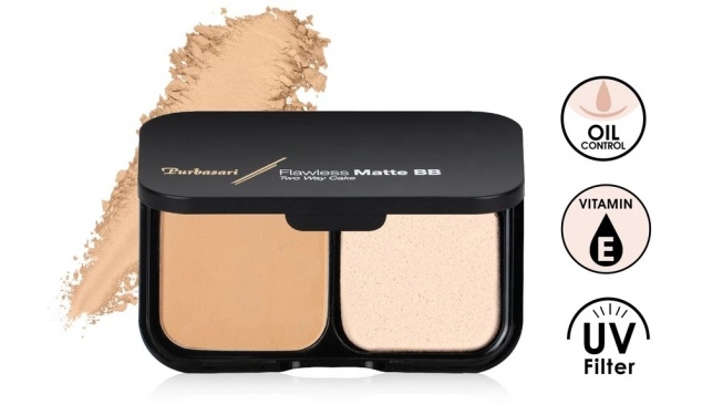 Purbasari Flawless Matte BB Two Way Cake (Shopee)