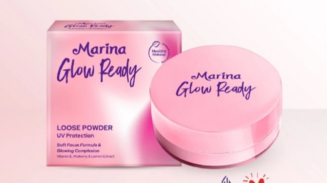 Marina Glow Ready Loose Powder UV Protection (Shopee)