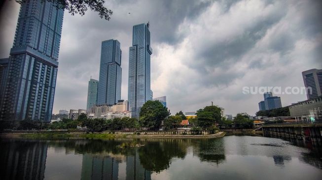 Suasana di Waduk Melati, Jakarta, Kamis (14/5/2026). [Suara.com/Alfian Winanto]