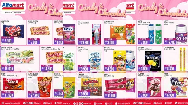 Promo Alfamart Khusus Cokelat dan Permen, SilverQueen dan Delfi Diskon Mulai Rp7 Ribuan