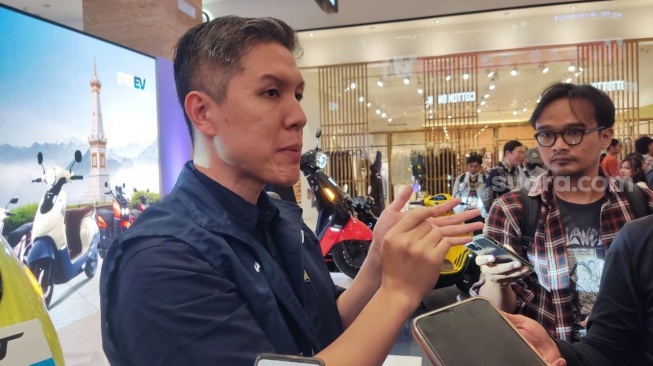 CEO PT Indomobil Emotor Internasional, Pius Wirawan (Suara.com/Gagah Radhitya Widiaseno)