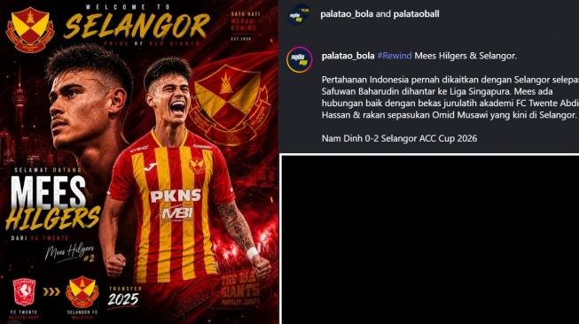 Media Malaysia klaim Mees Hilgers bisa pindah ke Selangor FC. (Instagram/@palatao_bola)