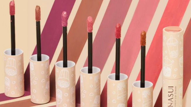 Hanasui Mattedorable Lip Cream Boba Salted Caramel. [Shopee/Hanasui]