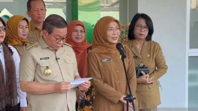 Kepala Dinas Kesehatan DKI Jakarta Ani Ruspitawati di Jakarta Barat, Senin (18/5/2026). ANTARA/Lifia Mawaddah Putri.