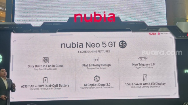 Peluncuran nubia Neo 5 GT di Indonesia, belum lama ini. [Suara.com/Dythia]