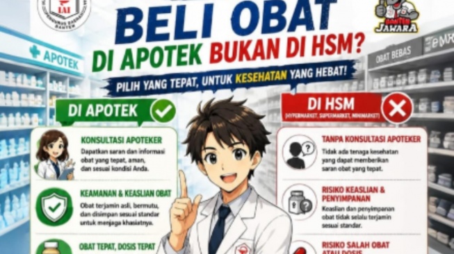 Aturan beli obat yang aman. [Instagram/pd_iai_banten] 