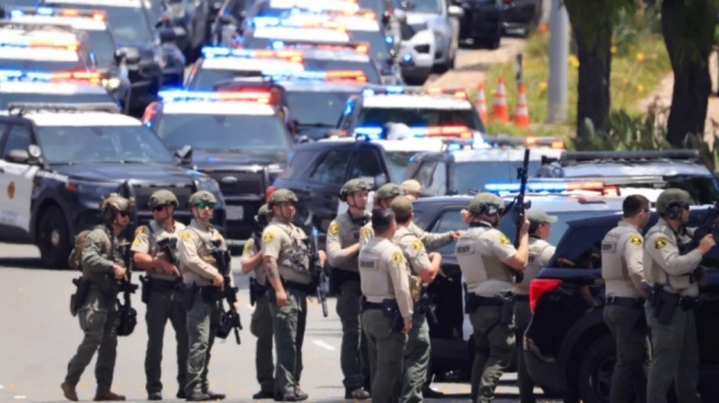Aksi penembakan terjadi Islamic Center of San Diego, Amerika Serikat, Senin (18/5/2026) waktu setempat. [Istimewa]