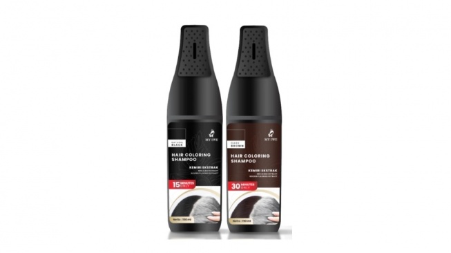 Myiwe Hair Coloring Shampoo Sisir Penghilang Uban (Shopee)