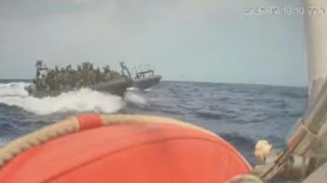 Militer Israel mulai mencegat kapal dalam konvoi kemanusia untuk Gaza, Global Sumud Flotilla, yang berlayar menuju Jalur Gaza dari Turki. [Istimewa]