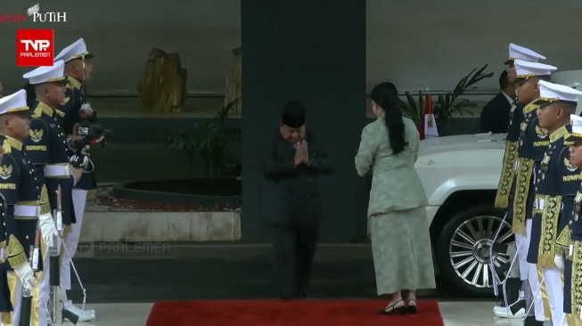 Presiden Prabowo Subianto tiba di Gedung Nusantara, Kompleks Parlemen Senayan, Jakarta, Rabu (20/5/2026).