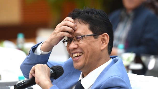 Menteri Keuangan Purbaya Yudhi Sadewa memberikan keterangan saat konferensi pers APBN KiTa edisi Mei 2026 di Jakarta, Selasa (19/5/2026).  [ANTARA FOTO/M Risyal Hidayat/tom]
