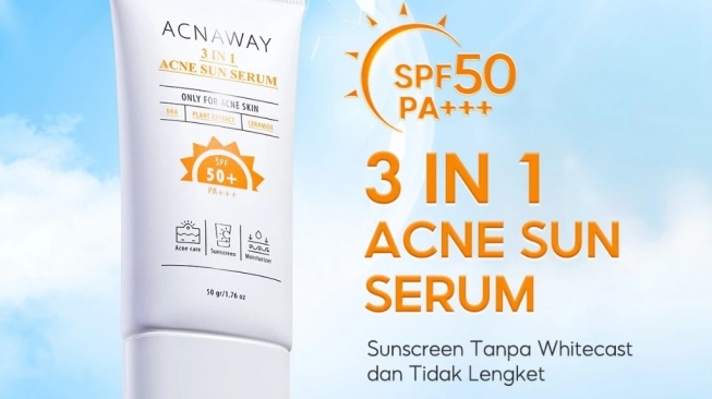 ACNAWAY 3 in 1 Acne Sun Serum SPF 50+ PA+++ (Shopee)
